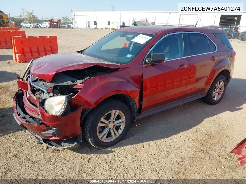 2010 Chevrolet Equinox Ls VIN: 2CNFLCEW7A6401274 Lot: 40434904