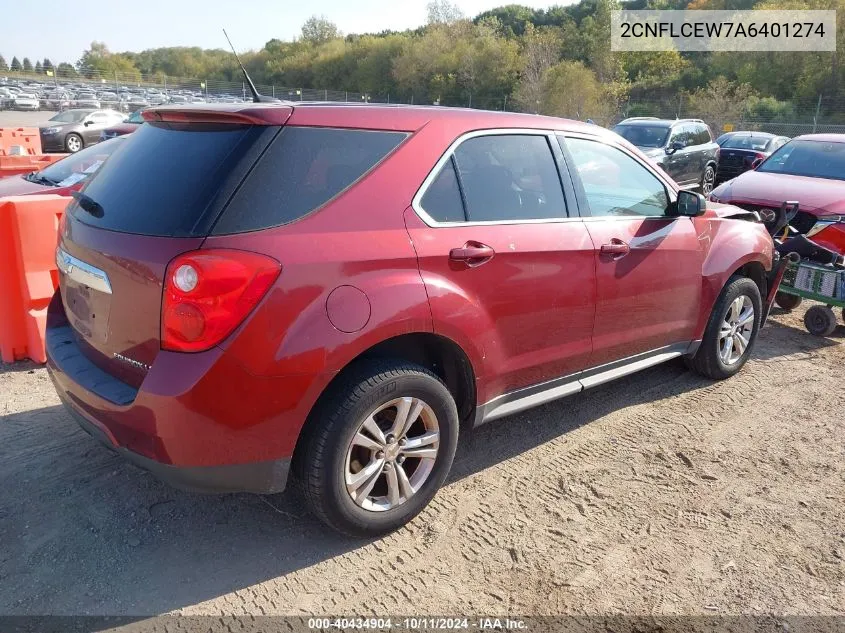 2010 Chevrolet Equinox Ls VIN: 2CNFLCEW7A6401274 Lot: 40434904