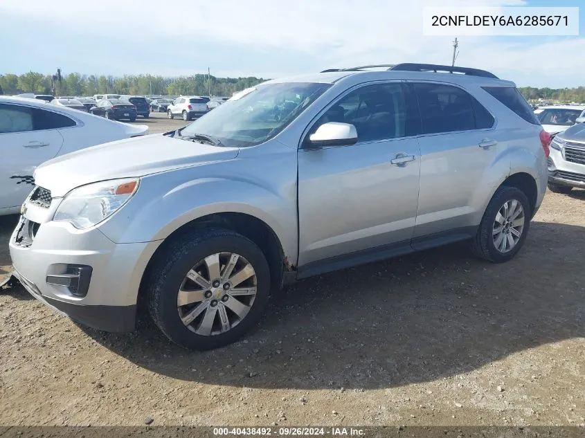 2010 Chevrolet Equinox Lt VIN: 2CNFLDEY6A6285671 Lot: 40438492