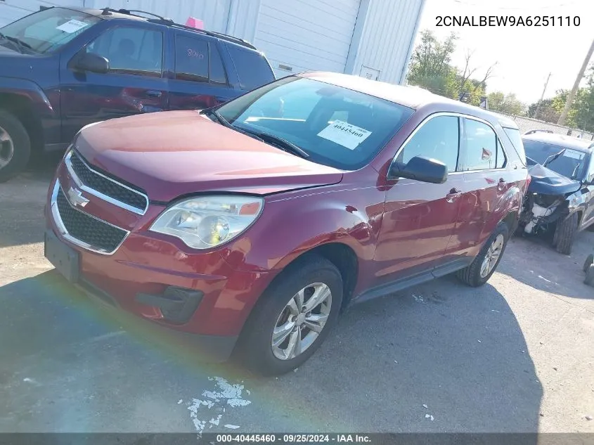 2010 Chevrolet Equinox Ls VIN: 2CNALBEW9A6251110 Lot: 40445460