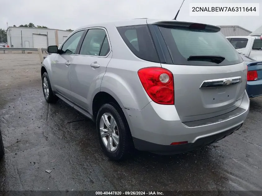 2CNALBEW7A6311644 2010 Chevrolet Equinox Ls