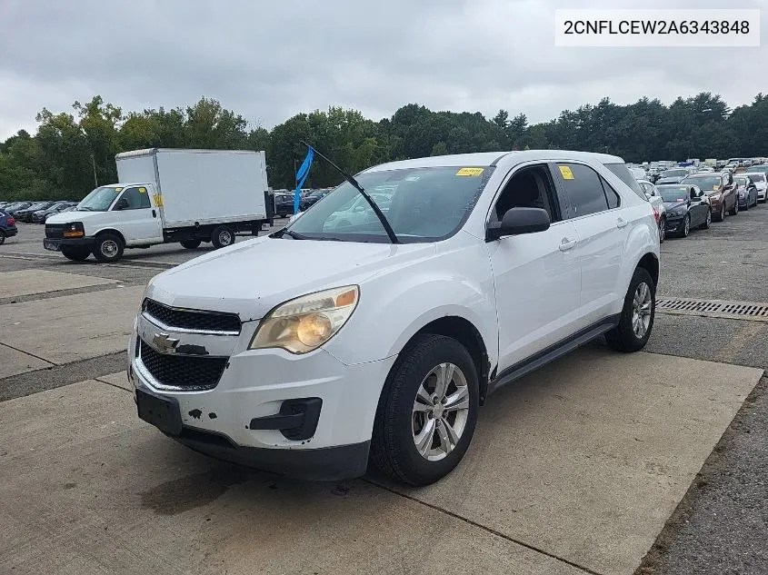 2010 Chevrolet Equinox Ls VIN: 2CNFLCEW2A6343848 Lot: 40454095