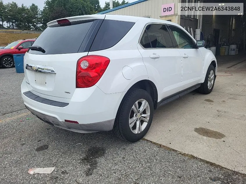 2010 Chevrolet Equinox Ls VIN: 2CNFLCEW2A6343848 Lot: 40454095