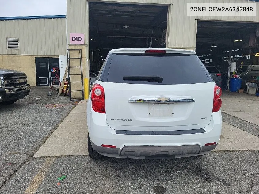 2CNFLCEW2A6343848 2010 Chevrolet Equinox Ls