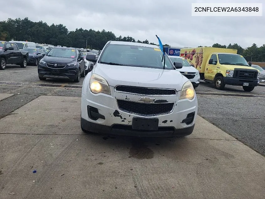 2CNFLCEW2A6343848 2010 Chevrolet Equinox Ls