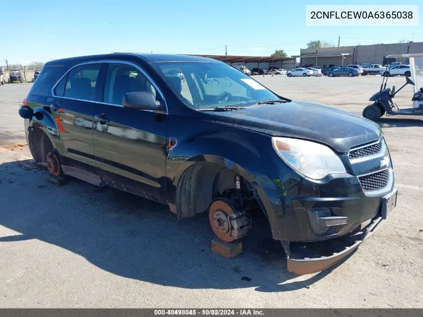 2010 Chevrolet Equinox Ls VIN: 2CNFLCEW0A6365038 Lot: 40498045