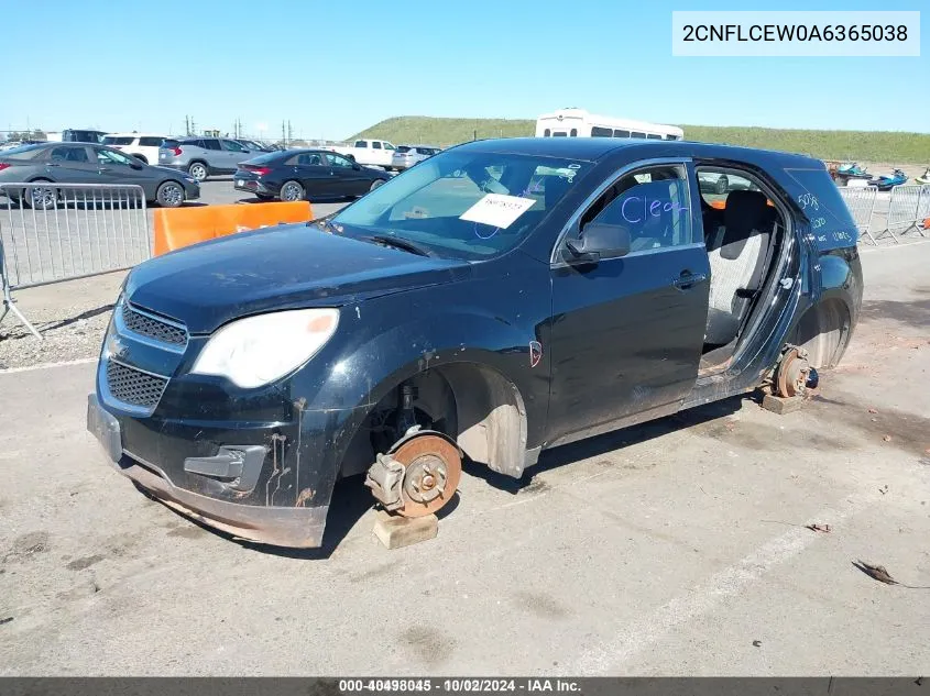 2010 Chevrolet Equinox Ls VIN: 2CNFLCEW0A6365038 Lot: 40498045