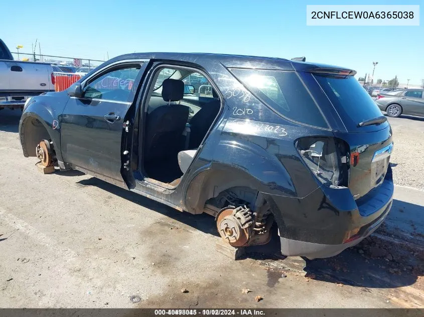 2010 Chevrolet Equinox Ls VIN: 2CNFLCEW0A6365038 Lot: 40498045