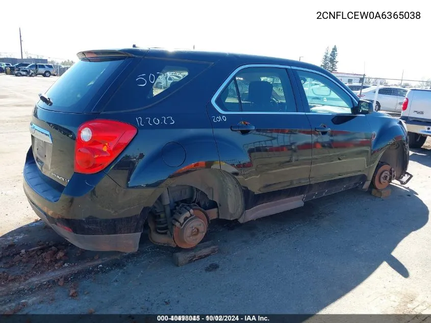 2010 Chevrolet Equinox Ls VIN: 2CNFLCEW0A6365038 Lot: 40498045