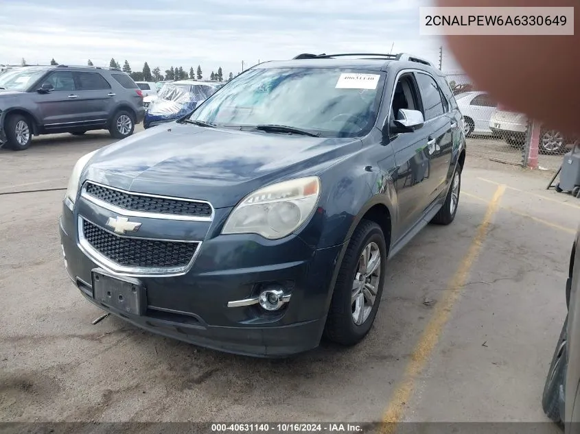 2010 Chevrolet Equinox Lt VIN: 2CNALPEW6A6330649 Lot: 40631140