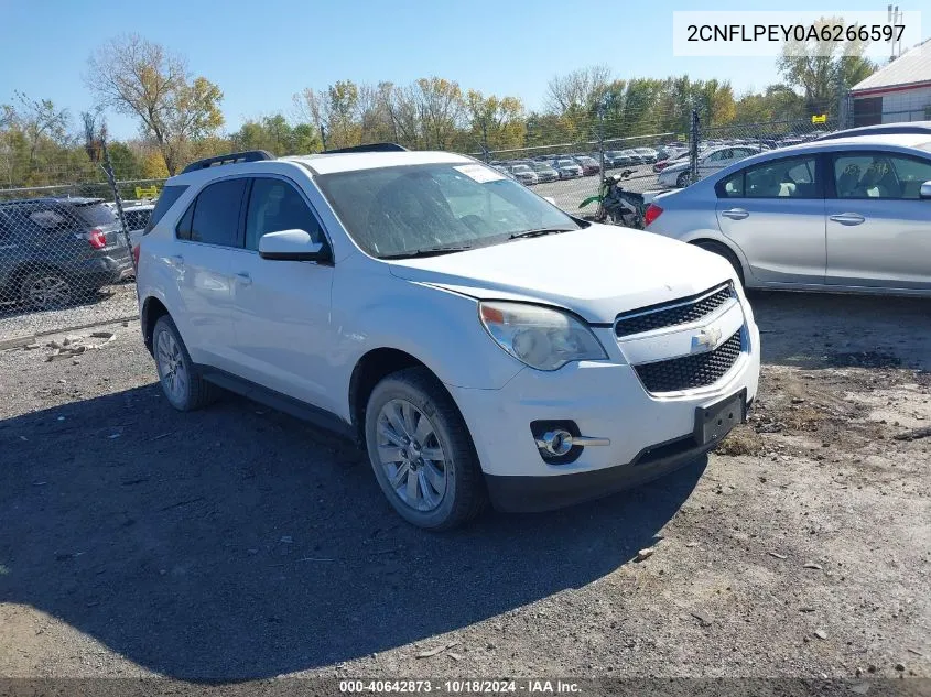 2010 Chevrolet Equinox Lt VIN: 2CNFLPEY0A6266597 Lot: 40642873