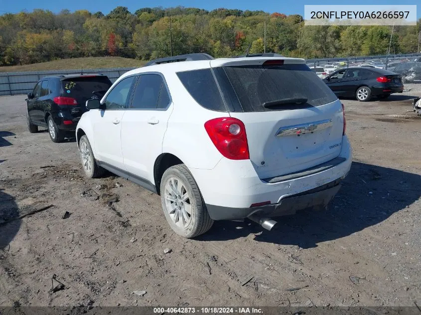 2010 Chevrolet Equinox Lt VIN: 2CNFLPEY0A6266597 Lot: 40642873