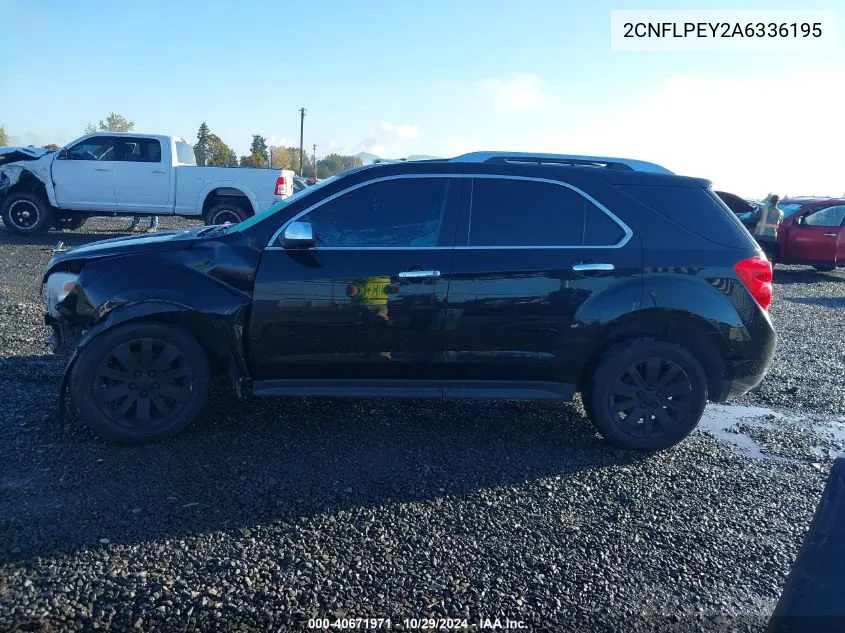 2010 Chevrolet Equinox Lt VIN: 2CNFLPEY2A6336195 Lot: 40671971