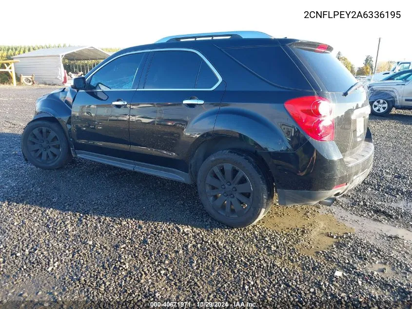 2010 Chevrolet Equinox Lt VIN: 2CNFLPEY2A6336195 Lot: 40671971