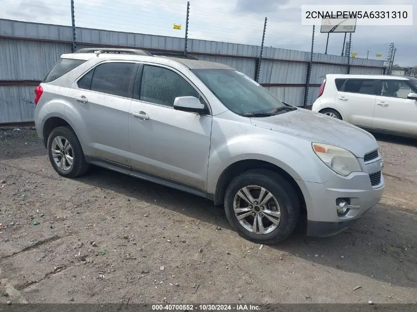 2010 Chevrolet Equinox Lt VIN: 2CNALPEW5A6331310 Lot: 40700552