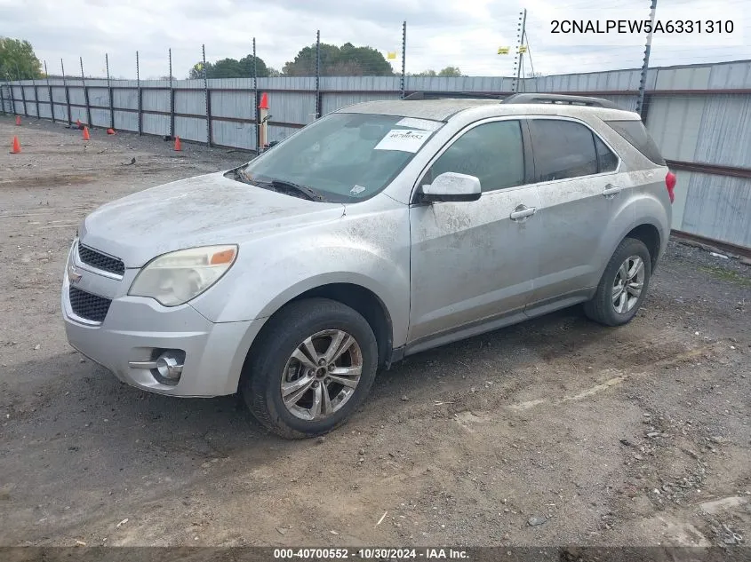 2010 Chevrolet Equinox Lt VIN: 2CNALPEW5A6331310 Lot: 40700552