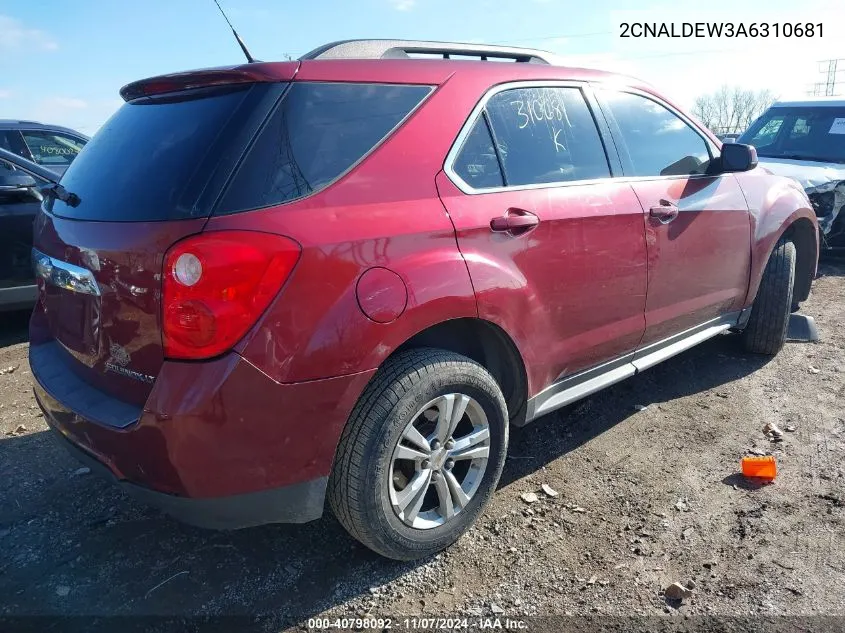 2CNALDEW3A6310681 2010 Chevrolet Equinox Lt