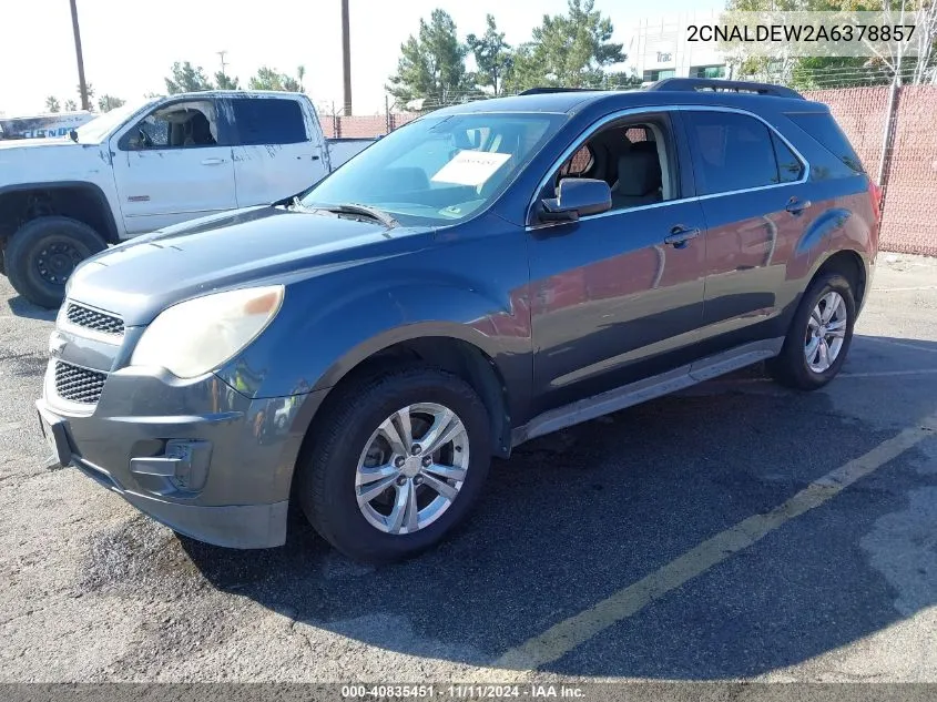 2010 Chevrolet Equinox Lt VIN: 2CNALDEW2A6378857 Lot: 40835451