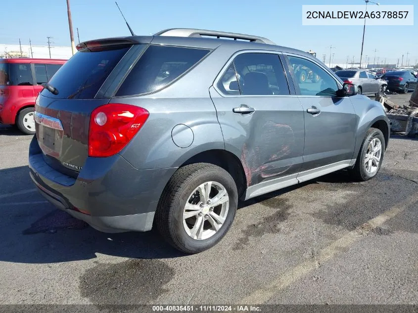 2010 Chevrolet Equinox Lt VIN: 2CNALDEW2A6378857 Lot: 40835451