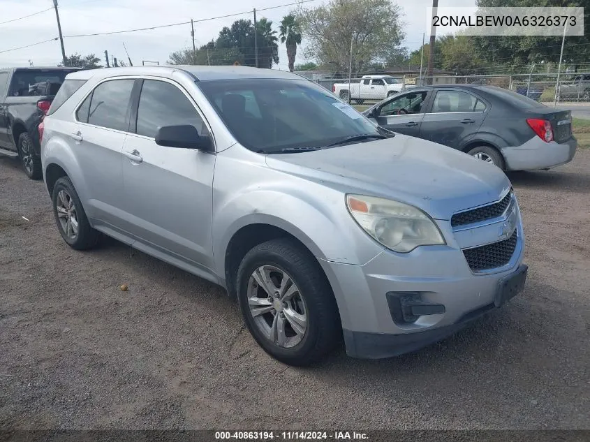 2010 Chevrolet Equinox Ls VIN: 2CNALBEW0A6326373 Lot: 40863194