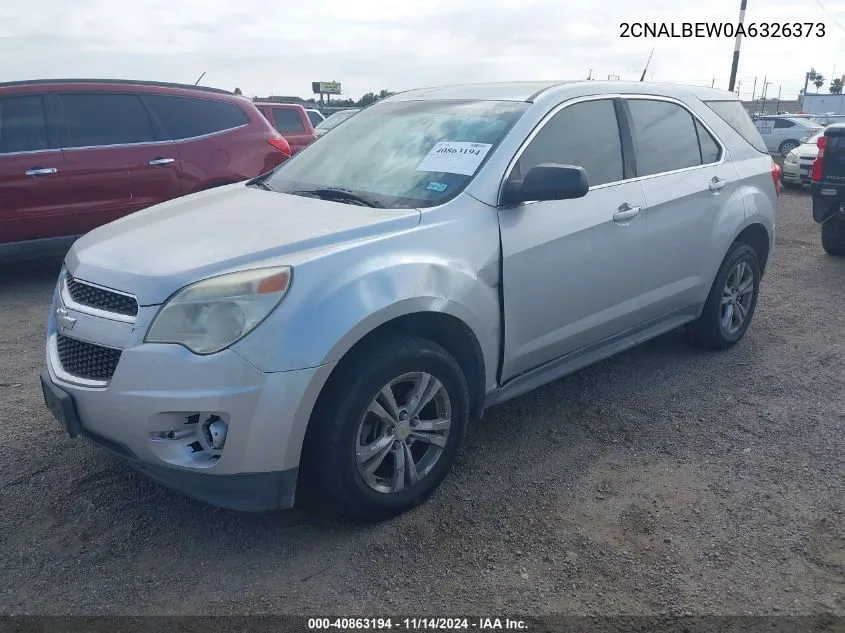 2010 Chevrolet Equinox Ls VIN: 2CNALBEW0A6326373 Lot: 40863194