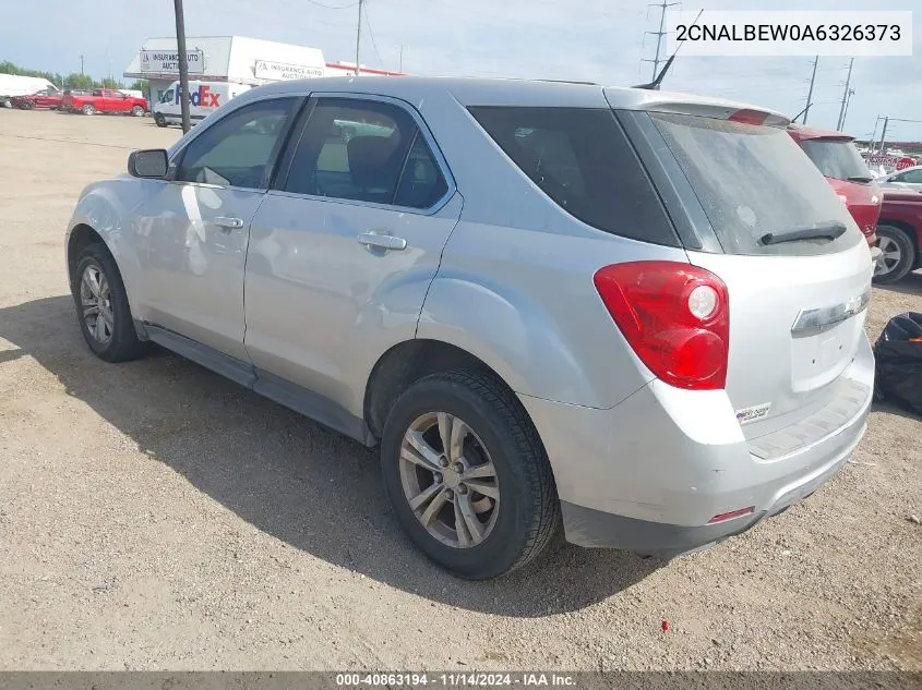 2010 Chevrolet Equinox Ls VIN: 2CNALBEW0A6326373 Lot: 40863194