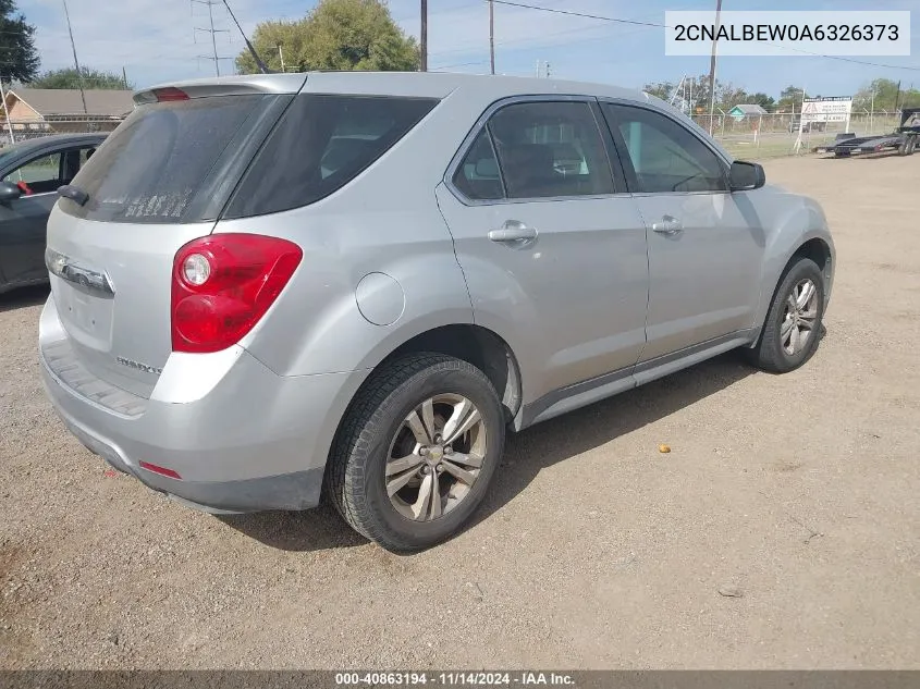 2010 Chevrolet Equinox Ls VIN: 2CNALBEW0A6326373 Lot: 40863194