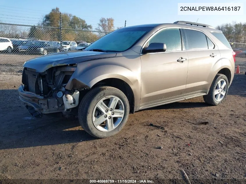 2010 Chevrolet Equinox Lt VIN: 2CNALPEW8A6416187 Lot: 40869759