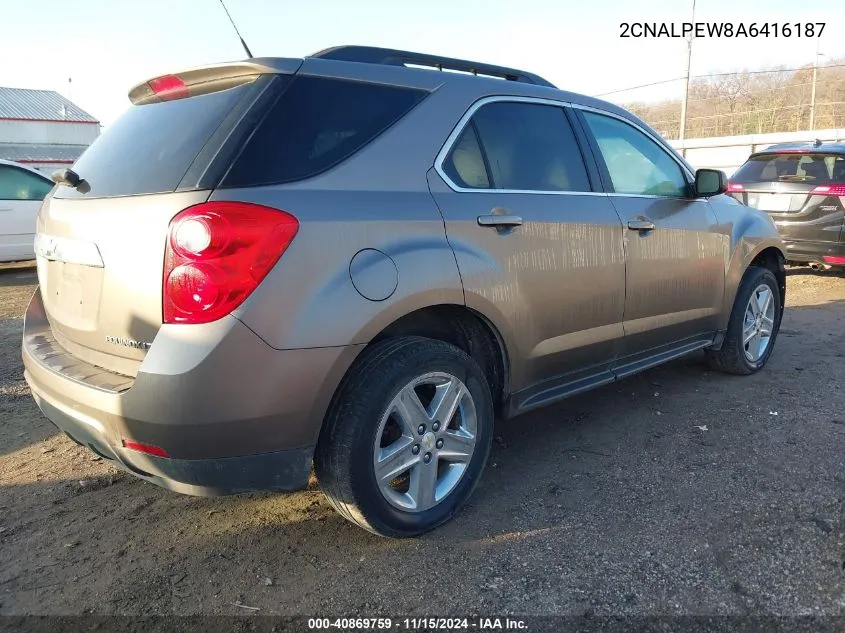 2010 Chevrolet Equinox Lt VIN: 2CNALPEW8A6416187 Lot: 40869759