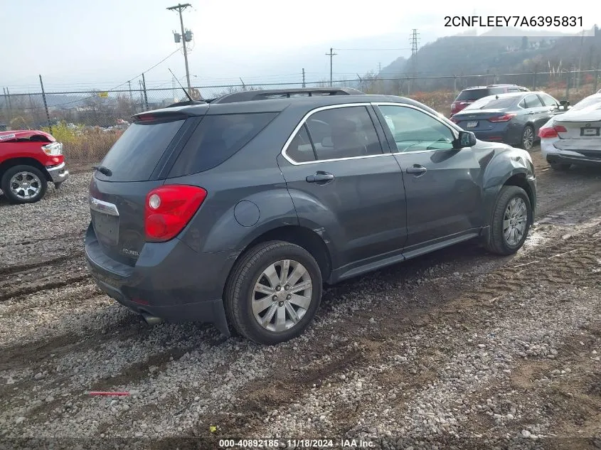 2010 Chevrolet Equinox Lt VIN: 2CNFLEEY7A6395831 Lot: 40892185