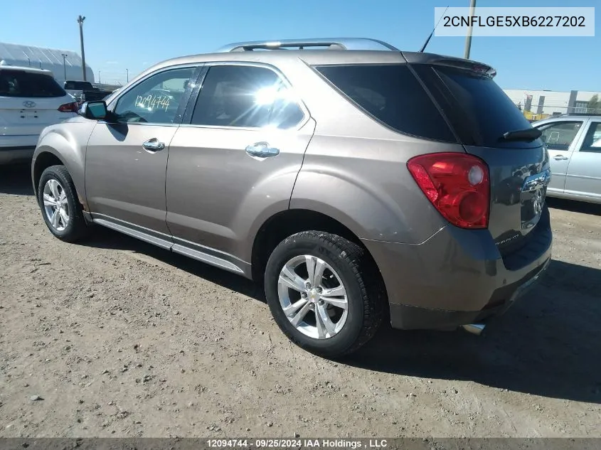 2011 Chevrolet Equinox VIN: 2CNFLGE5XB6227202 Lot: 12094744