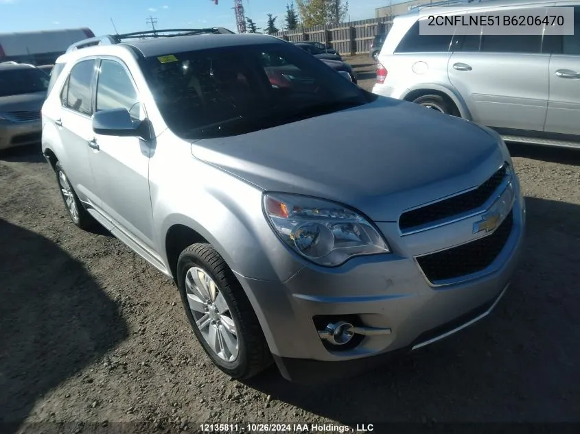 2011 Chevrolet Equinox VIN: 2CNFLNE51B6206470 Lot: 12135811