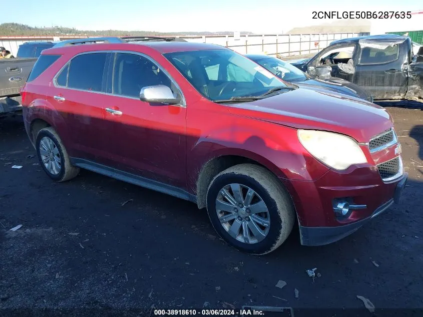 2011 Chevrolet Equinox Ltz VIN: 2CNFLGE50B6287635 Lot: 38918610