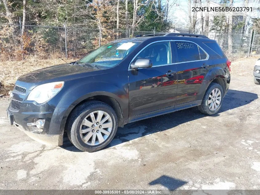 2011 Chevrolet Equinox 2Lt VIN: 2CNFLNE56B6203791 Lot: 38935301