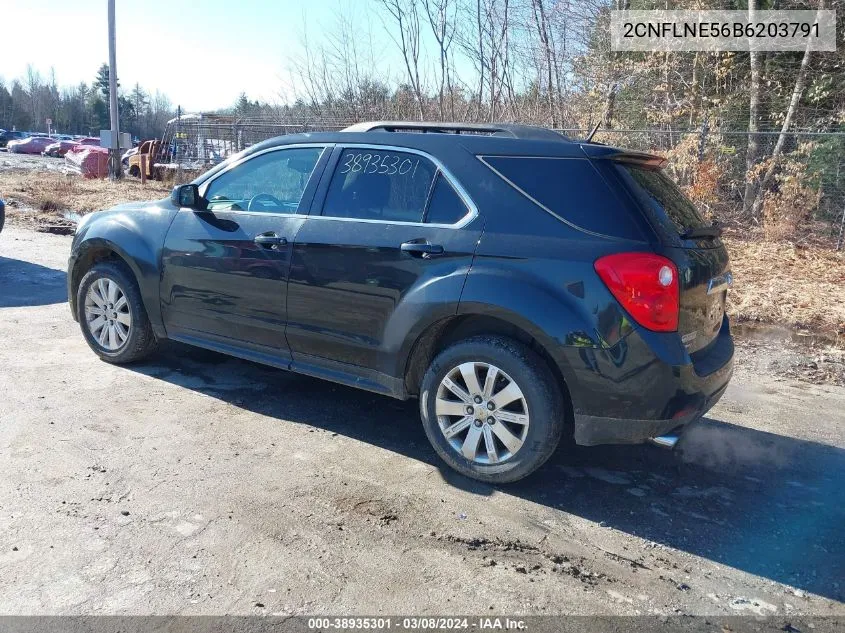 2011 Chevrolet Equinox 2Lt VIN: 2CNFLNE56B6203791 Lot: 38935301