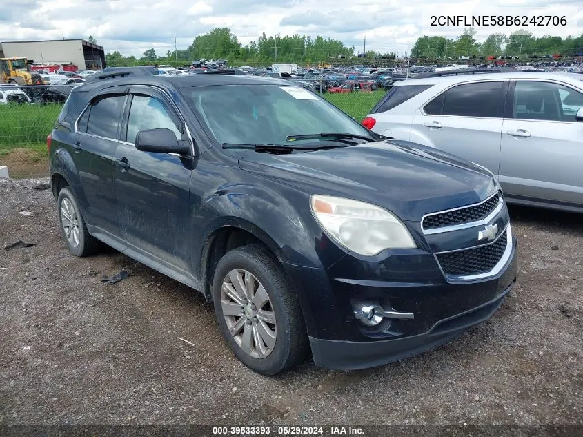 2011 Chevrolet Equinox 2Lt VIN: 2CNFLNE58B6242706 Lot: 39533393