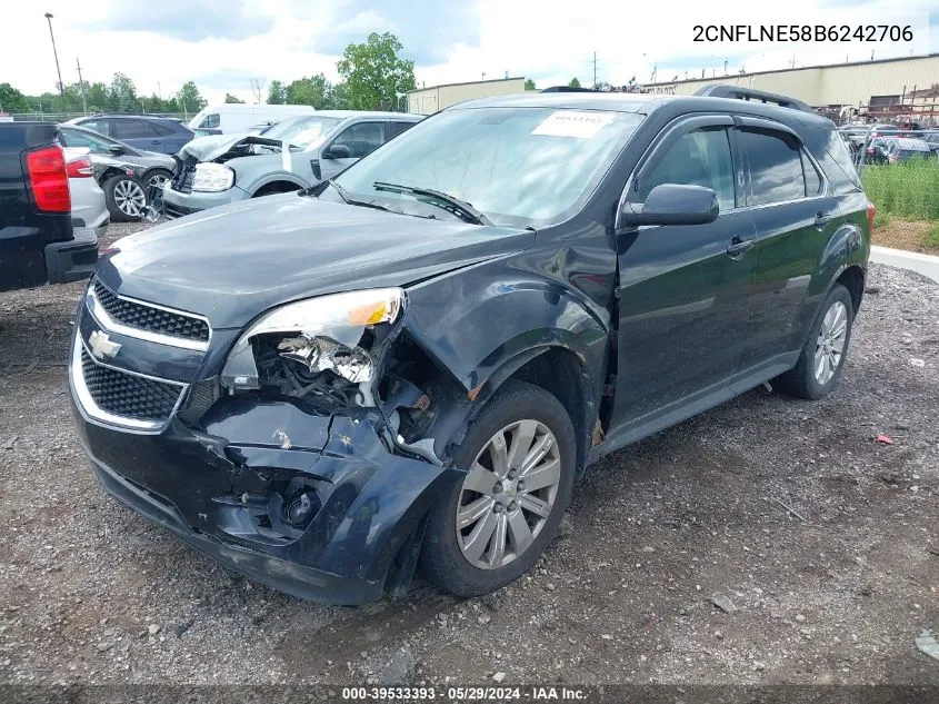 2011 Chevrolet Equinox 2Lt VIN: 2CNFLNE58B6242706 Lot: 39533393