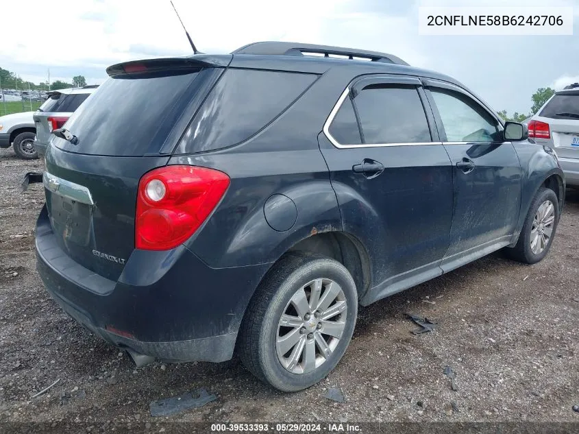 2011 Chevrolet Equinox 2Lt VIN: 2CNFLNE58B6242706 Lot: 39533393