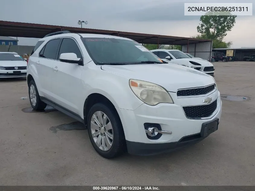 2011 Chevrolet Equinox 2Lt VIN: 2CNALPEC2B6251311 Lot: 39620967