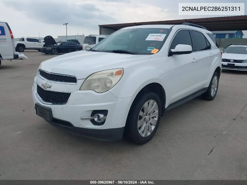 2011 Chevrolet Equinox 2Lt VIN: 2CNALPEC2B6251311 Lot: 39620967