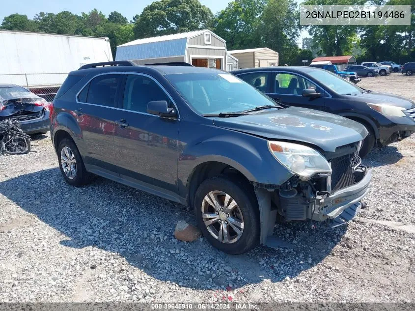 2011 Chevrolet Equinox 2Lt VIN: 2GNALPEC2B1194486 Lot: 39645910