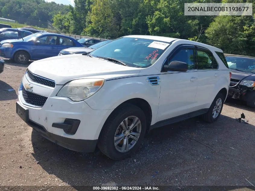 2011 Chevrolet Equinox Ls VIN: 2GNALBEC0B1193677 Lot: 39692382