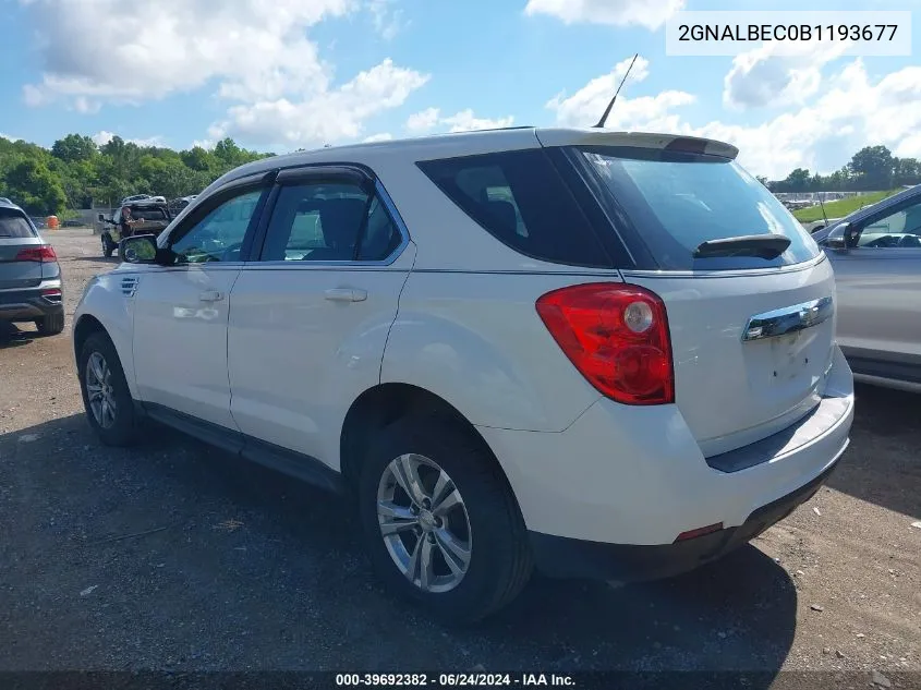 2011 Chevrolet Equinox Ls VIN: 2GNALBEC0B1193677 Lot: 39692382