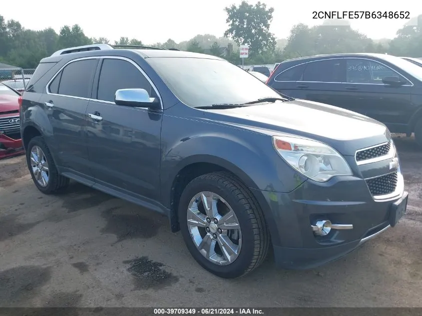 2011 Chevrolet Equinox Ltz VIN: 2CNFLFE57B6348652 Lot: 39709349