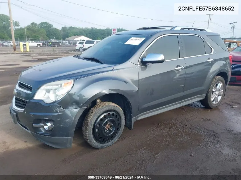 2011 Chevrolet Equinox Ltz VIN: 2CNFLFE57B6348652 Lot: 39709349