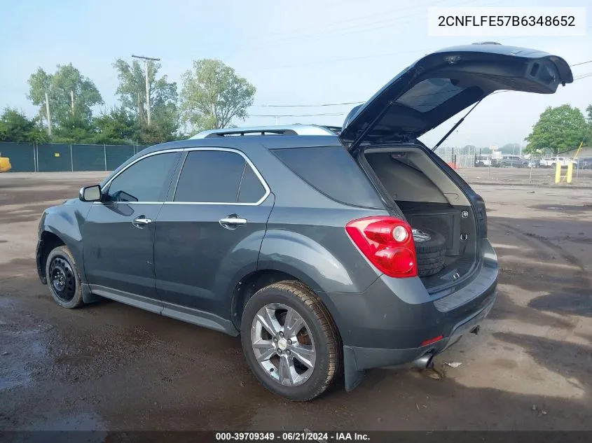 2011 Chevrolet Equinox Ltz VIN: 2CNFLFE57B6348652 Lot: 39709349