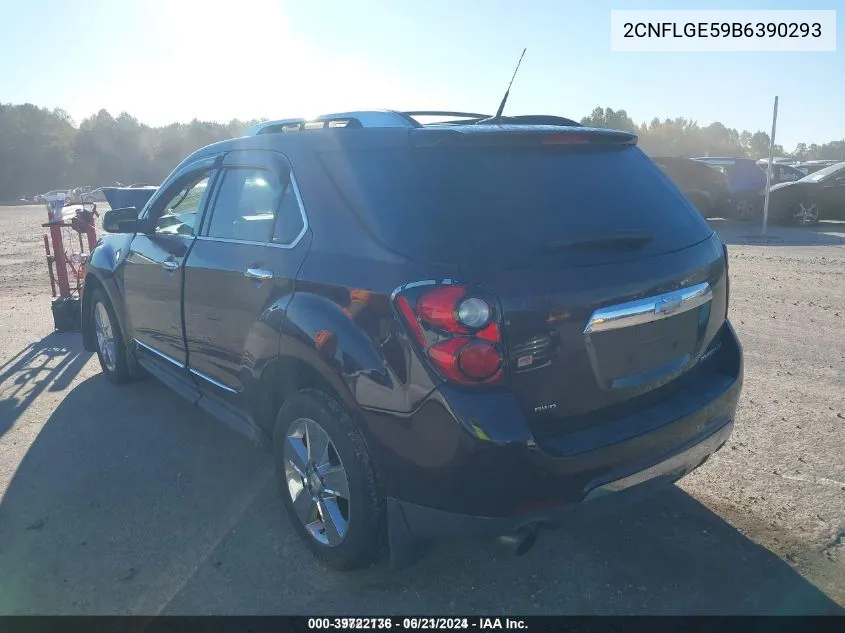 2011 Chevrolet Equinox Ltz VIN: 2CNFLGE59B6390293 Lot: 39722136