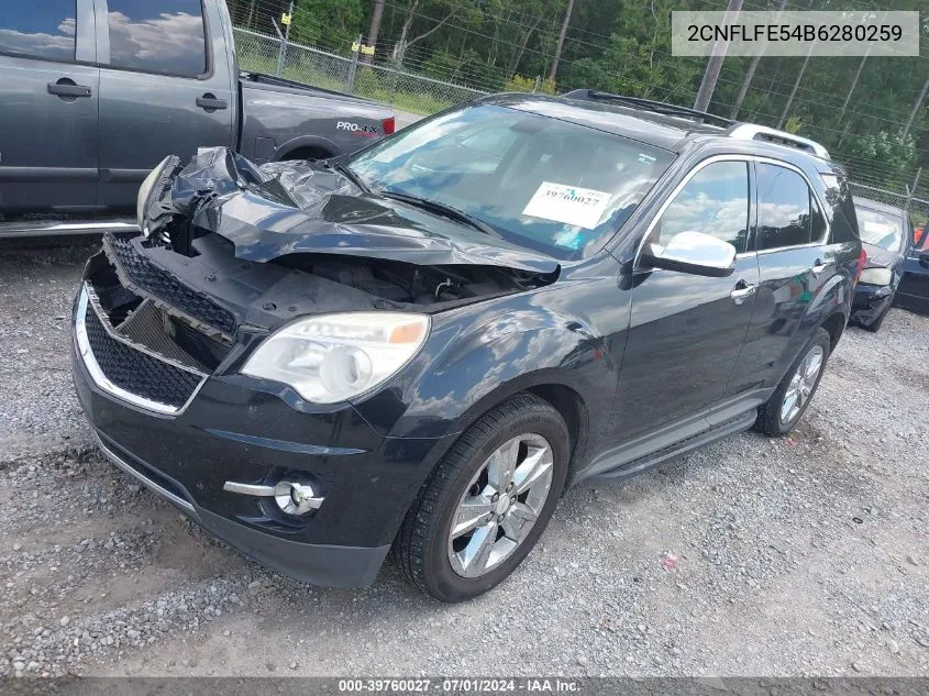 2011 Chevrolet Equinox Ltz VIN: 2CNFLFE54B6280259 Lot: 39760027