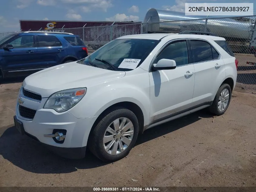 2011 Chevrolet Equinox 2Lt VIN: 2CNFLNEC7B6383927 Lot: 39889381