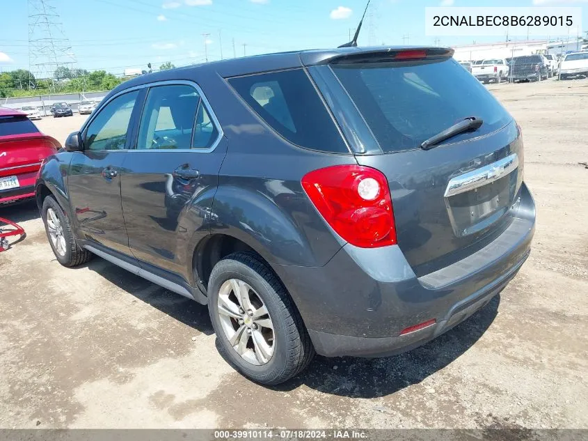 2011 Chevrolet Equinox Ls VIN: 2CNALBEC8B6289015 Lot: 39910114